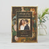 Elegant Floral Still Life Wedding Save the Date (Debout devant)