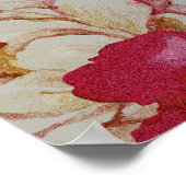 Elegant Floral String Lights Wedding Seding Chart Poster (Hoek)