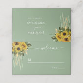 Elegant Floral Sunflower Wedding (Buitenkant ongevouwen)