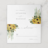 Elegant Floral Sunflower Wedding (Buitenkant ongevouwen)