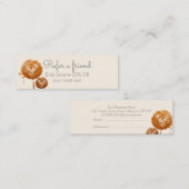 Élégant floral sur la carte de référence de crème (Devant / Derrière)