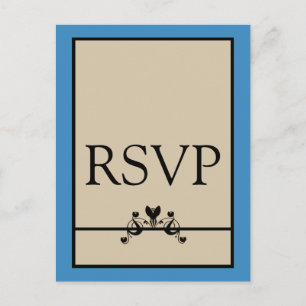 Elegant Floral Swirls RSVP Briefkaart