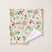 Elegant Floral Texture Bad Handdoek (Wasdoekje)