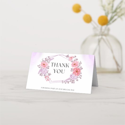 Elegant Floral Thank You Card (Voorkant)