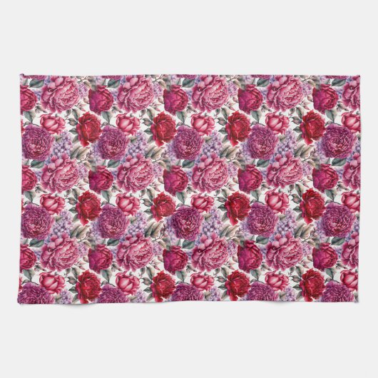 Elegant Floral Theedoek (Horizontaal)