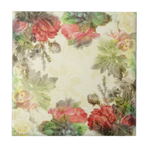 Elegant  Floral Tile Tegeltje
