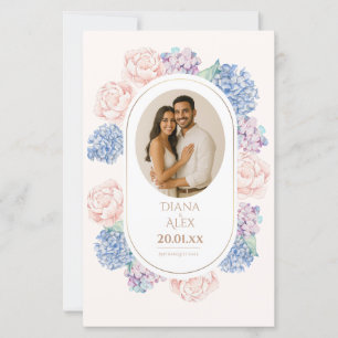 Elégant Floral Vintage Watercolor Peonies Menu