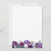 Élégant floral violet géométrique Save the Date (Dos)