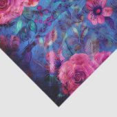 Elegant Floral Violet Roos Patroon Tissuepapier (Detail)
