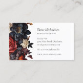Elegant Floral Visitekaartje (Achterkant)