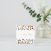 Elegant Floral Visitekaartje (Staand voorkant)