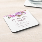 Elegant Floral Vrijgezellenfeest Bier Onderzetter (Linkerzijde)