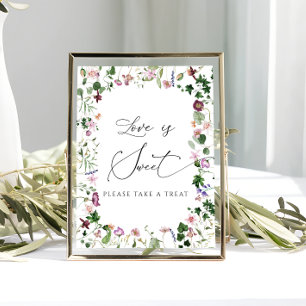Elegant Floral Vrijgezellenfeest Love is Sweet Pos Poster