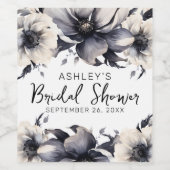 Elegant Floral Vrijgezellenfeest Wijn Etiket (Enkel label)