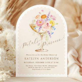 Elegant Floral Watercolor Arch Bridal Shower Kaart