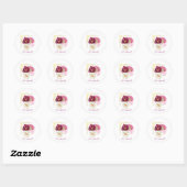 Elegant Floral Watercolor Birthday Sticker (Feuille)