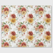Elegant Floral Waterverf Cadeaupapier (Vlak)