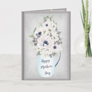 Elegant Floral Waterverf in de Moederdag Lavender Kaart