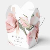 Elegant Floral Waterverf Magnolia Wedding Bedankdoosjes (Geopend)