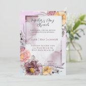 Elegant Floral Waterverf Moederdag Brunch Kaart (Staand voorkant)