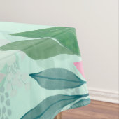 Elegant Floral Waterverf Paint Mint Girly Design Tafelkleed (Voorbeeld)