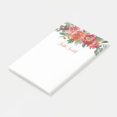 Elegant Floral Waterverf Post-it aan-do Lijst Post-it® Notes (Schuin)