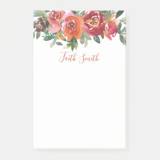 Elegant Floral Waterverf Post-it aan-do Lijst Post-it® Notes