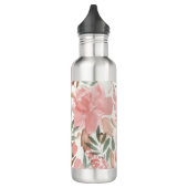 Elegant Floral Waterverf Waterfles (Links)