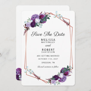 Elegant Floral Waterverf Wedding Save The Date