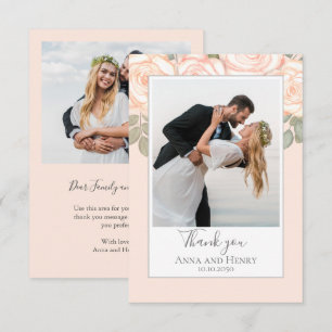 Elegant Floral Weddenschap Hartelijk dank Bedankkaart