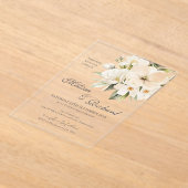 Elegant Floral Wedding Acrylic Invitation Acryl Uitnodigingen (Laagn)