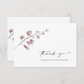 Elegant Floral Wedding Bedankkaart (Voorkant / Achterkant)
