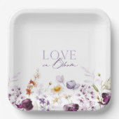 Elegant Floral Wedding Bord – Liefde in Bloei (Voorkant)