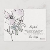 Elegant Floral Wedding Bridesmaid proposal Kaart (Achterkant)