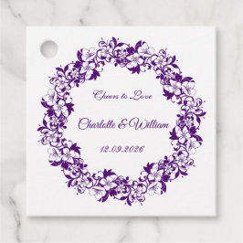 Elegant floral wedding design bedankjes labels