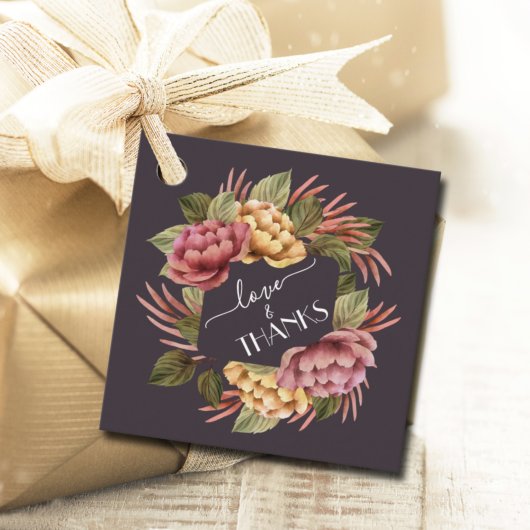 Elegant Floral Wedding Favor Labels