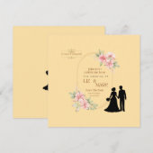 Elegant Floral Wedding Invitation (Voorkant / Achterkant)