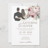 Elegant Floral Wedding Invitation (Devant)