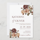 Elegant Floral Wedding Invitation (Devant)