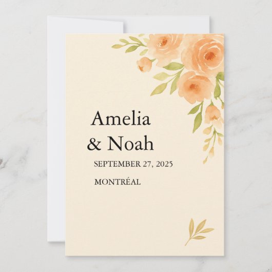 🌸 Elegant Floral Wedding Invitation 🌸 (Devant)
