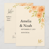 🌸 Elegant Floral Wedding Invitation 🌸 (Devant / Derrière)