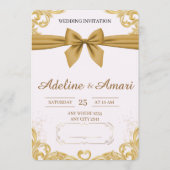 Elegant Floral Wedding Invitation (Devant)