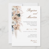 Elegant Floral Wedding Invitation (Devant)