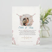 Elegant Floral Wedding Invitation (Debout devant)