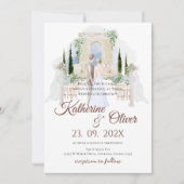 Elegant Floral Wedding Invitation (Devant)