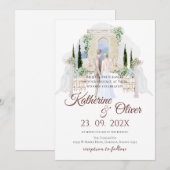 Elegant Floral Wedding Invitation (Devant / Derrière)