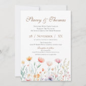Elegant Floral Wedding Invitation (Devant)
