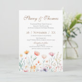 Elegant Floral Wedding Invitation (Debout devant)