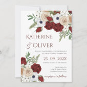 Elegant Floral Wedding Invitation (Devant)
