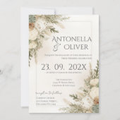 Elegant Floral Wedding Invitation (Devant)